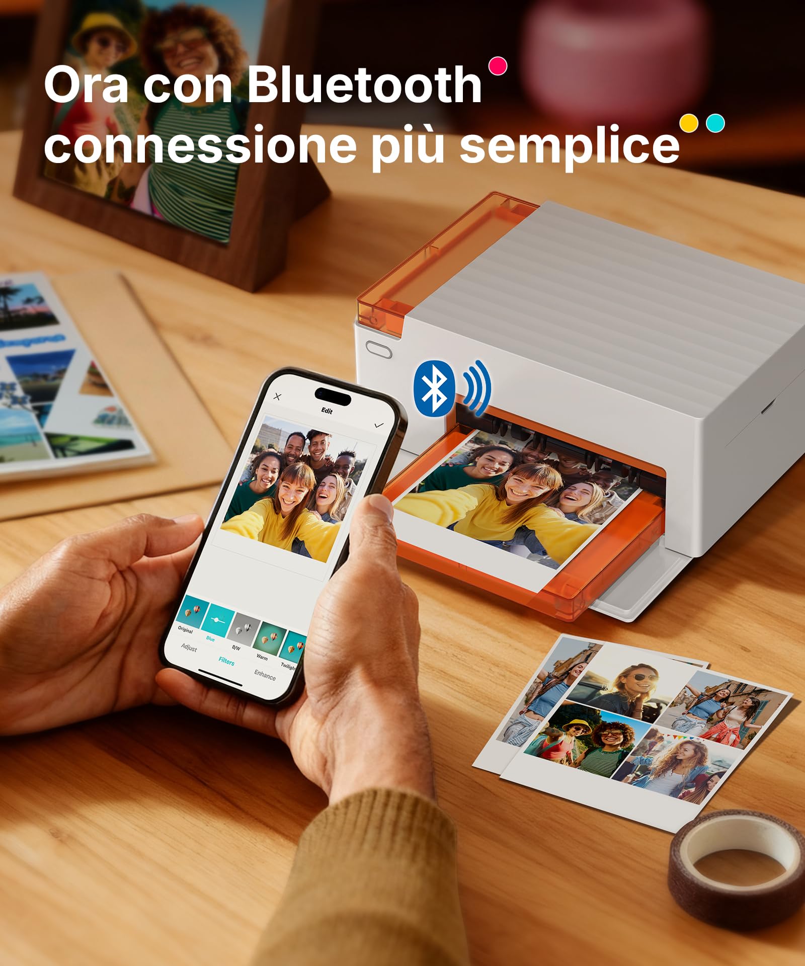 Liene Amber M110 Stampante Fotografica Portatile Bluetooth Sublimazione Termica 10x15 cm