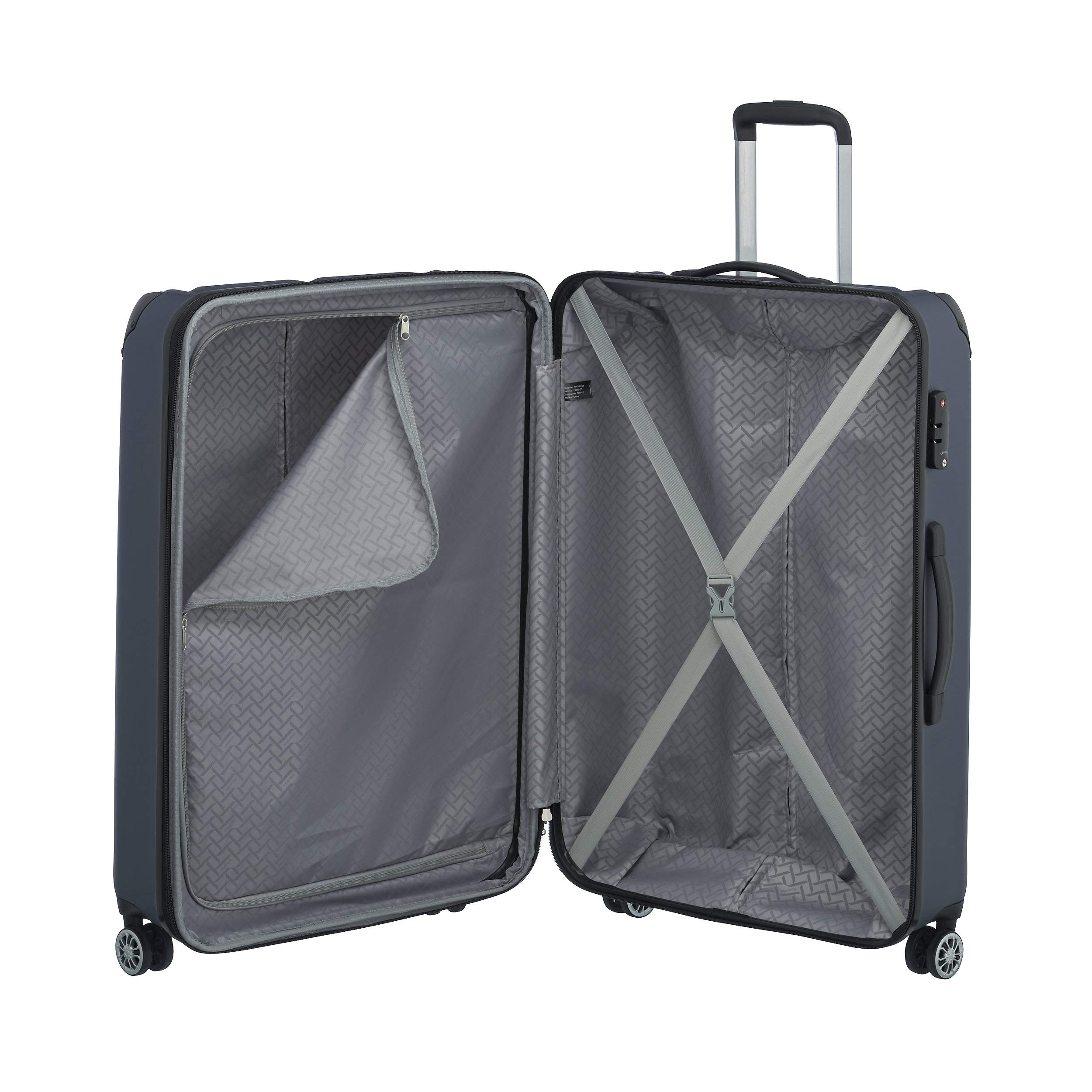Travelite City 4 w walizka na kółkach, morski, 77 cm (Trolley L), Wózek City, 4 w
