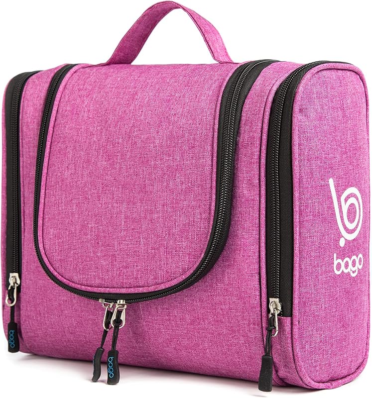 Necessaire de viagem Bago para produtos de higiene e cosméticos com cabide, vários bolsos, SnowPink, 1 unidade