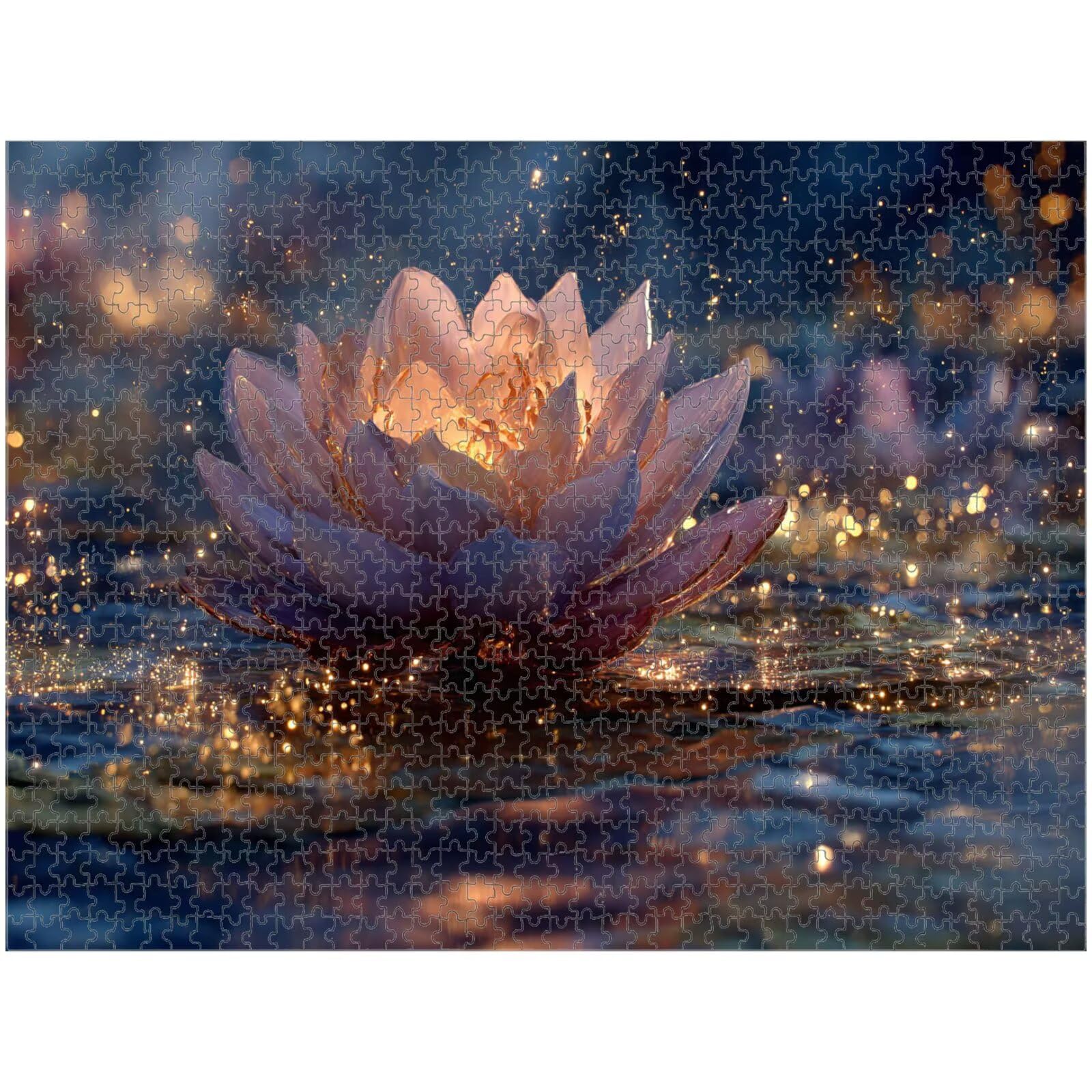 1000 Teile Puzzle für Erwachsene, Lotus & Traum Holz Puzzle 1T#1105