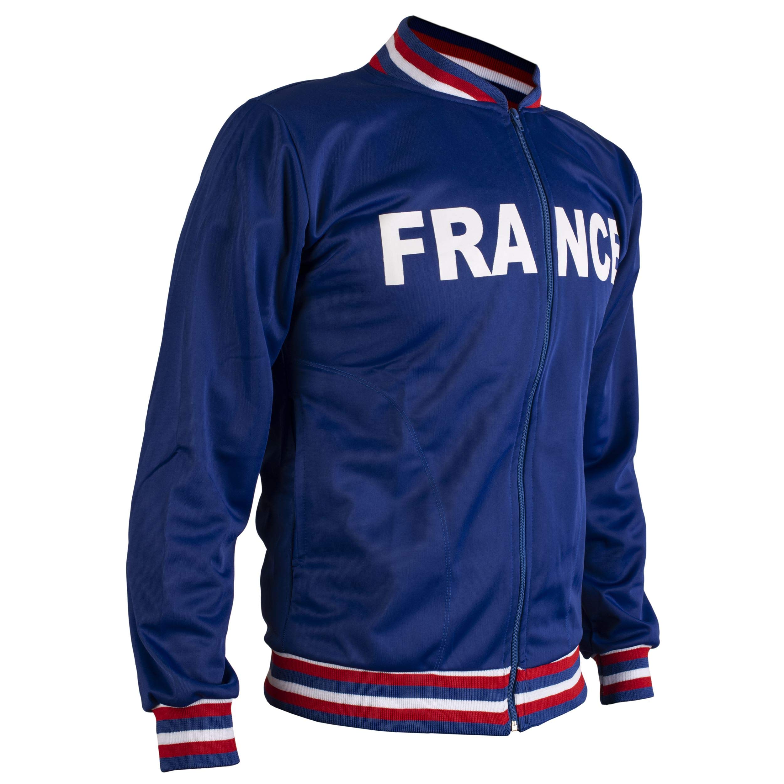 JL Sport Francia Giacca retrò Calcio Tuta Cerniera Giacca Uomini