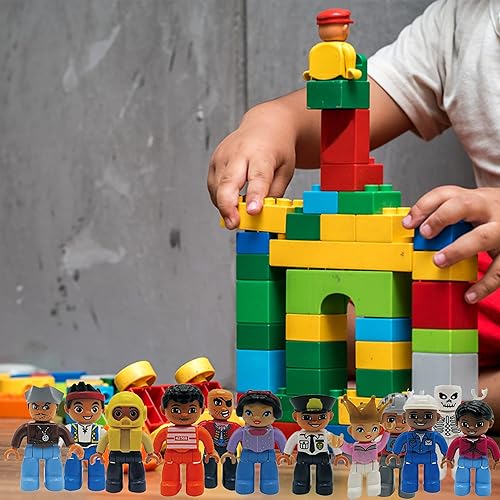 Miniatura 7 de Figuras de personas para niños, juguetes preescolares, bloques de construcción para niños, compatible con las principales marcas de bloques de