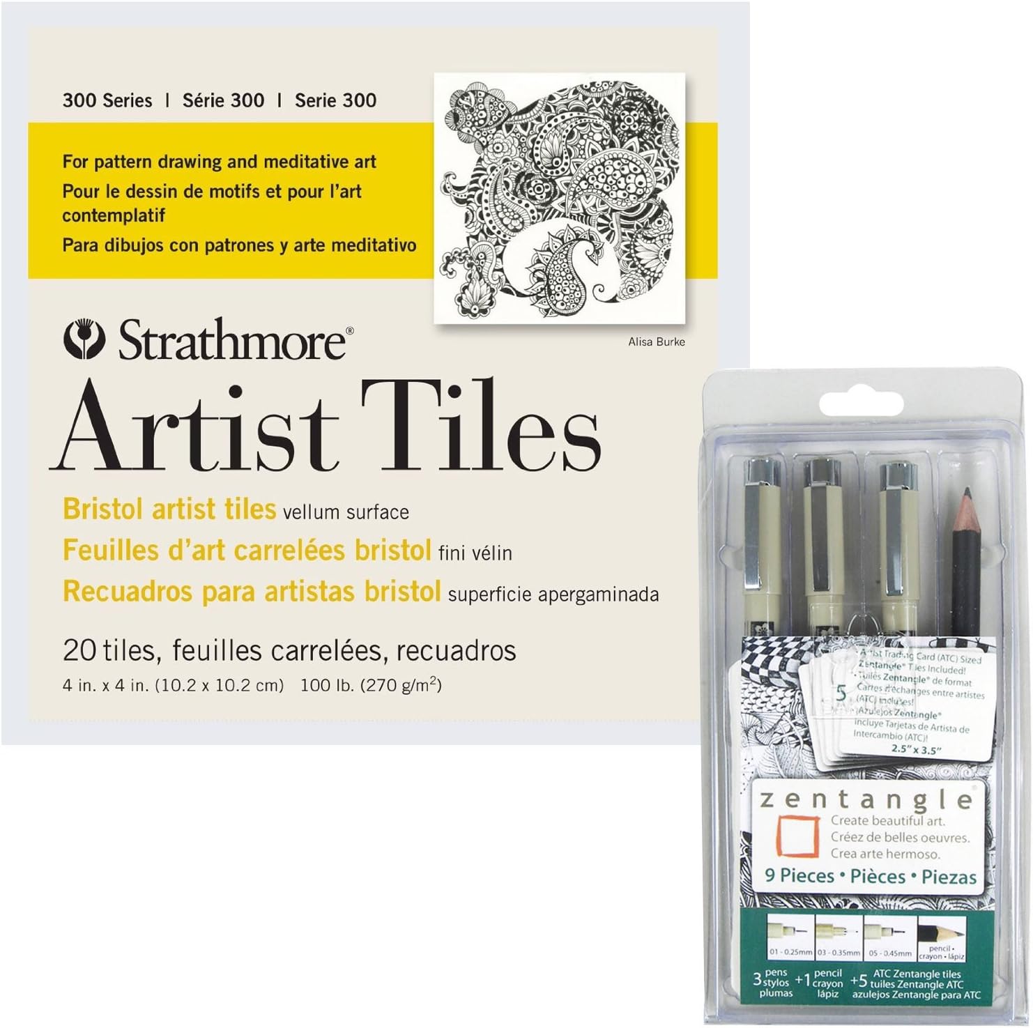 Strathmore Artist Tiles 4x4, 20 Pack, Bristol Vellum