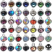 Vista 10 de 500 juegos de remaches de cristal de circonia cúbica de colores mezclados, remaches rápidos, remaches rápidos, tachuelas de color plateado