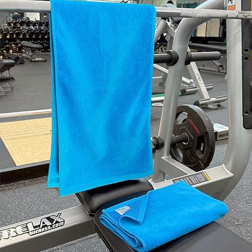 Miniatura 12 de Toallas de entrenamiento para gimnasio (2 piezas, 14 x 31 pulgadas), 100% algodón, transpirable, suave y absorbente, toalla deportiva para yoga,