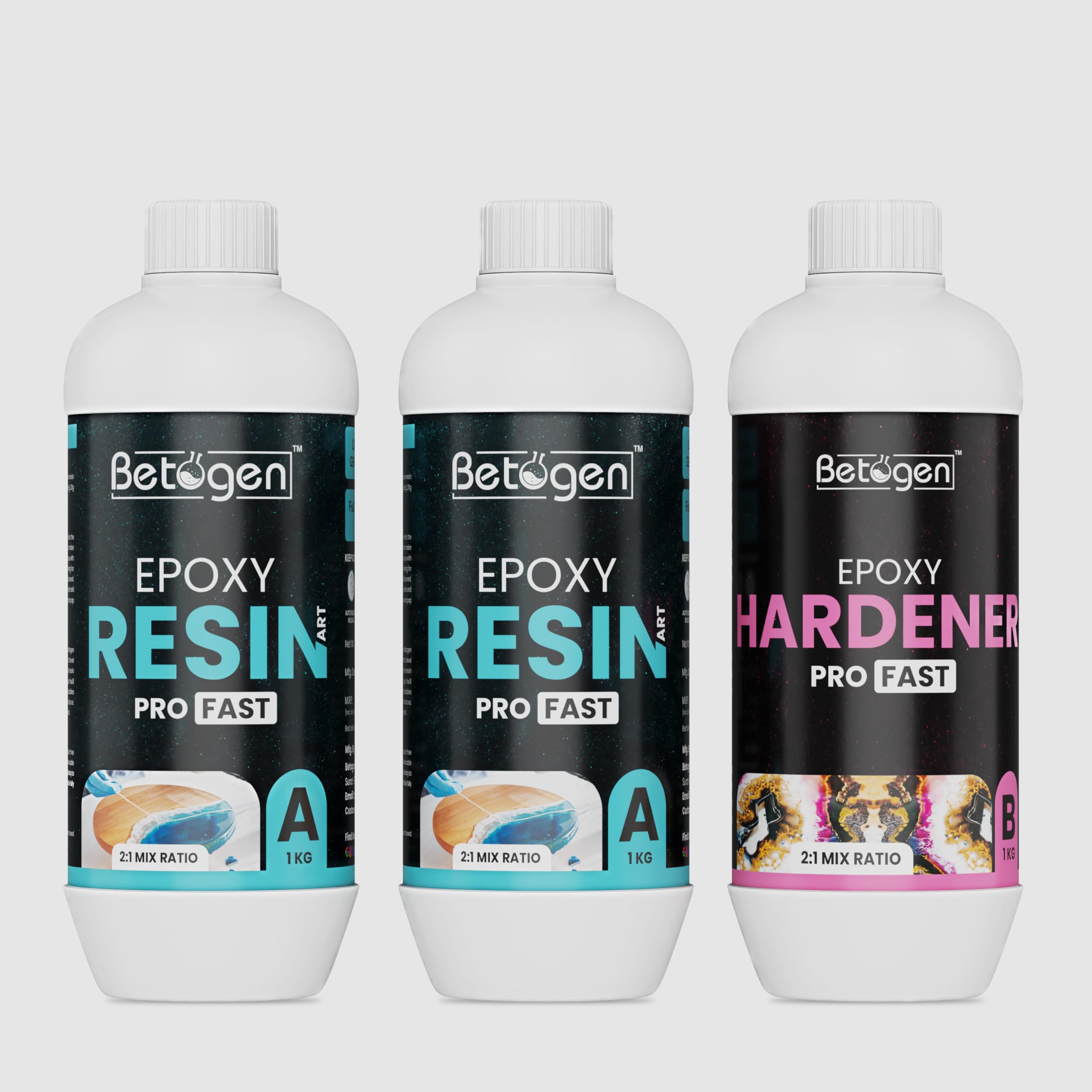 Crystel Clear Epoxy Resin 2kg Set - Ratio Resin : Hardener - 2kg : 1kg - Art and Craft Kit