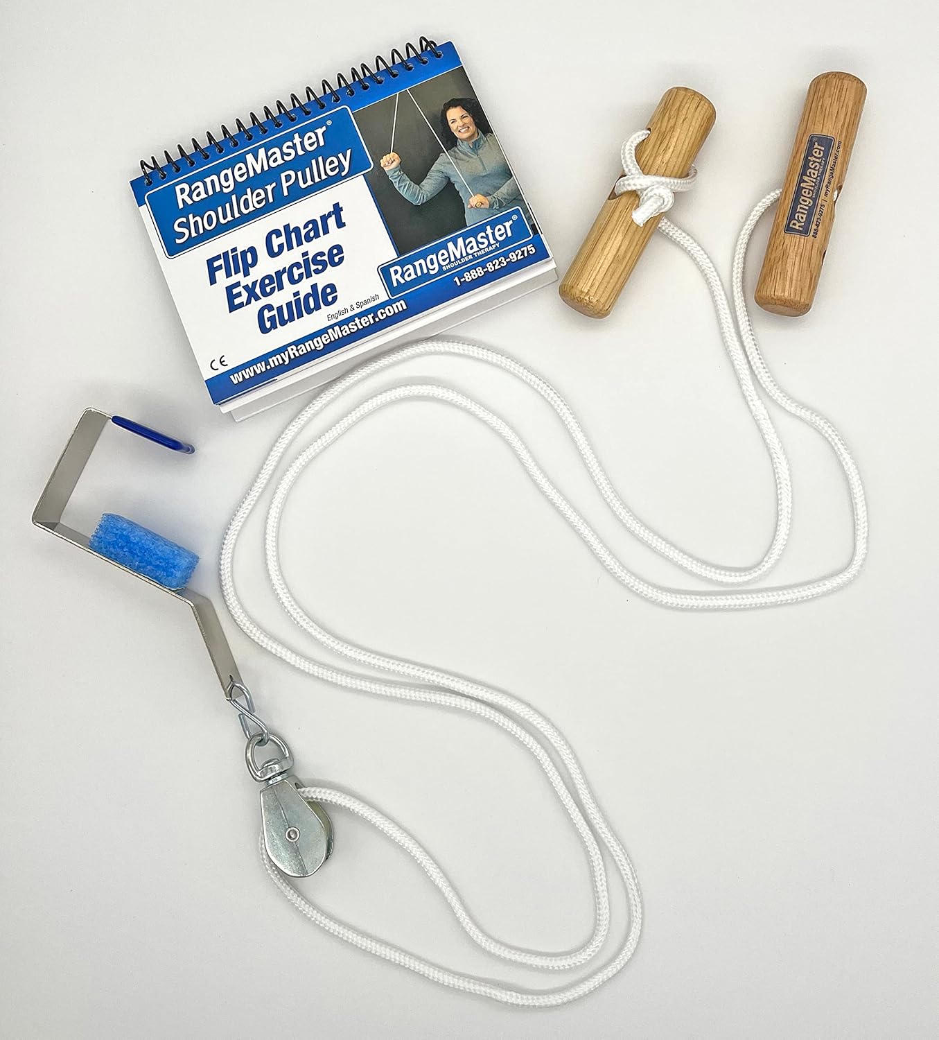 RangeMaster Over the Door Shoulder Pulley │ Physical Therapy Shoulder Tool │ Helps Enhance Range of Motion for Shoulder Pain and Surgery Recovery │ Metal Bracket Door Attachment : Health & Household