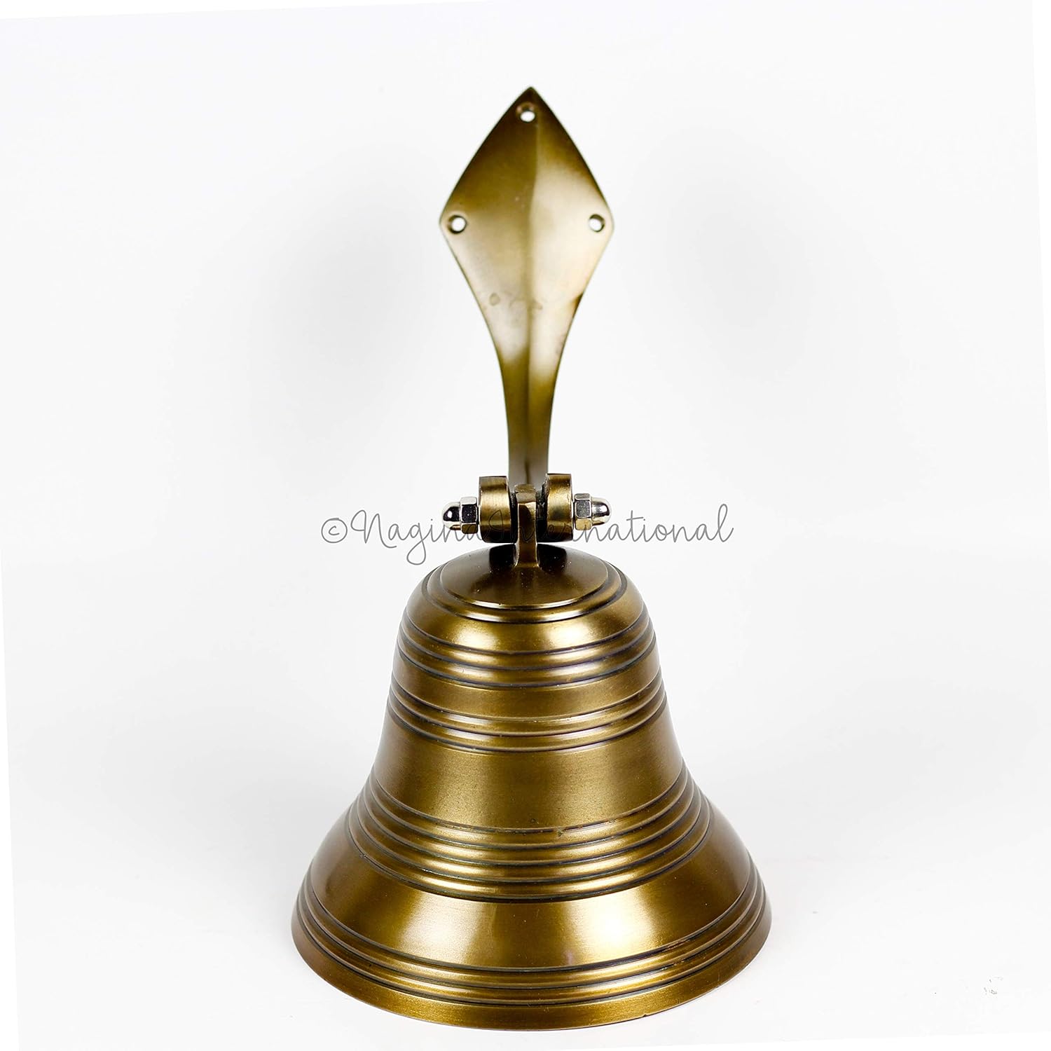Premium Aluminum Nautical Boat Decorative Bells| Nickel Plated & Antique Brass Bells | Pirate's Ship Bell | Wall Decor | Nagina International (Antique Brass, 3 Inches)