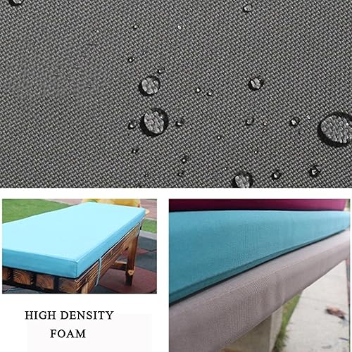 Miniatura 2 de ZHOUZHOU Cojín de banco para exterioresinteriores, grueso jardín patio sofá silla cojín de asiento, antideslizante resistente al agua, cojín de
