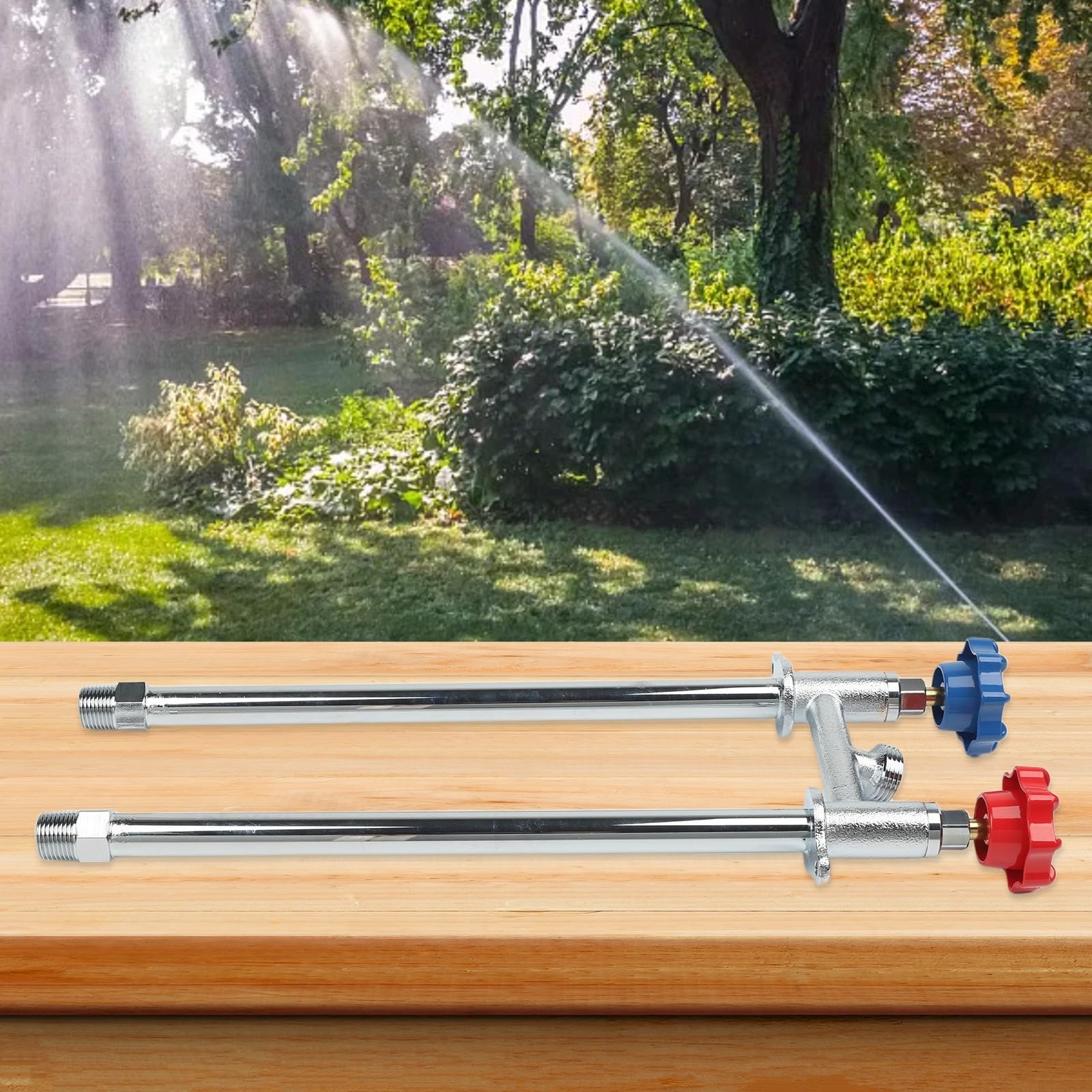 Rubinetto da giardino in ottone 1/2 MIP 3/4 GHT | Struttura in ottone massiccio, resistente alla corrosione, ingresso MIP da 1,3 cm, uscita GHT da 1,9 cm, costruzione robusta