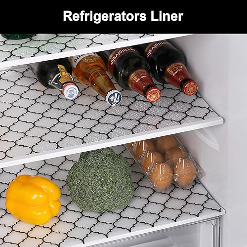 Miniatura 6 de Cooyes - Forro para estantes, revestimiento no adhesivo para cajones y gabinetes, papel EVA lavable a prueba de aceite para gabinetes de cocina