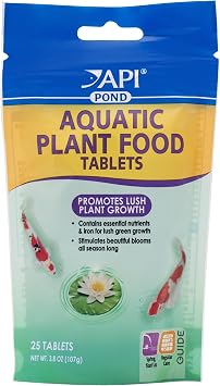 API PONDCARE AQUATIC PLANT FOOD TABLETS Potted Plant Fertilizer 3.8-ounce, 25 Tab 185A