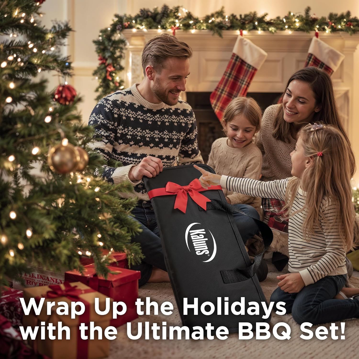 Kaluns Grilling Accessories, Mens Valentines Day Gifts for Him, Heavy Duty Stainless Steel Grill Set BBQ Grill Accessories for Outdoor Grill with Meat Thermometer, Case and Apron