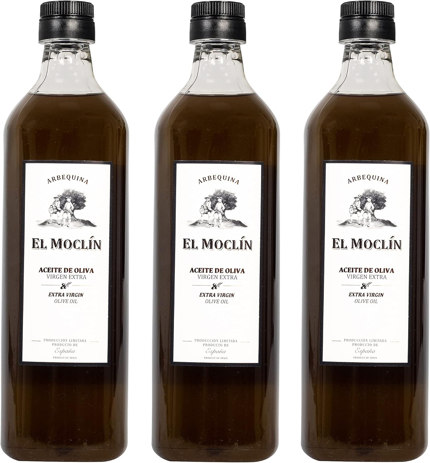 Pack 3 botellas 1L El Moclín aceite de oliva virgen extra suave y afrutado