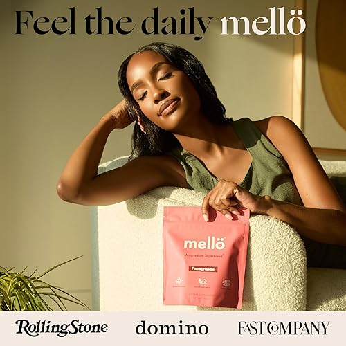 Miniatura 7 de Ned - Mellö Magnesium Superblend - Mezcla de bebida de suplemento de polvo de magnesio con glicinato de magnesio natural y L teanina, 30 porciones -