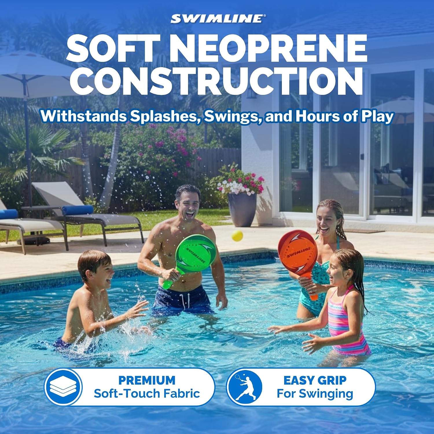 Swimline | Neoprene Pool Game and Water Toy for Kids | Paddle Set image 3