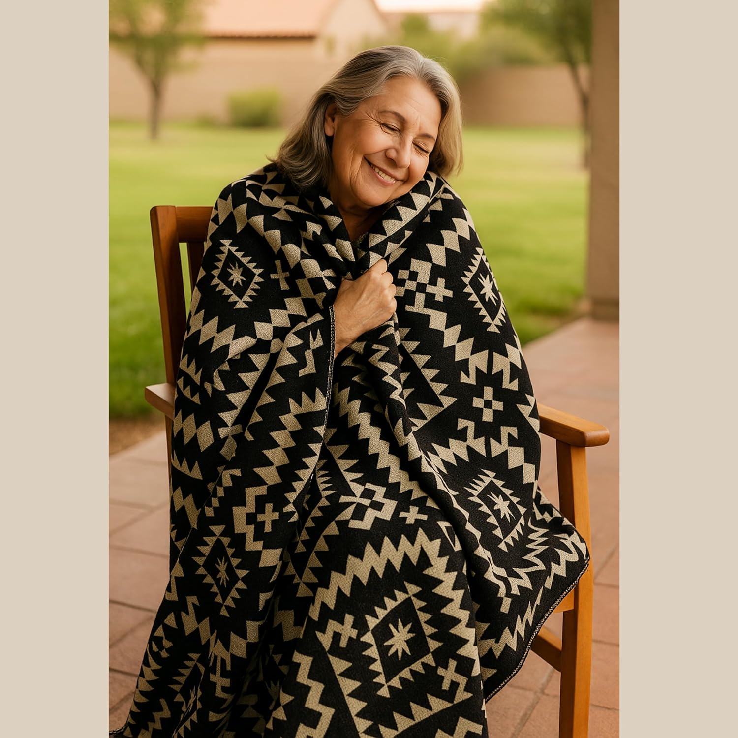 Tommy Lion - Cozy Alpaca Wool Blanket, Hypoallergenic, Soft, Lightweight, Handwoven, Sensitive Skin Friendly. Made in Ecuador. Real Alpaca. Queen Size. Natural Black Color - Image 8
