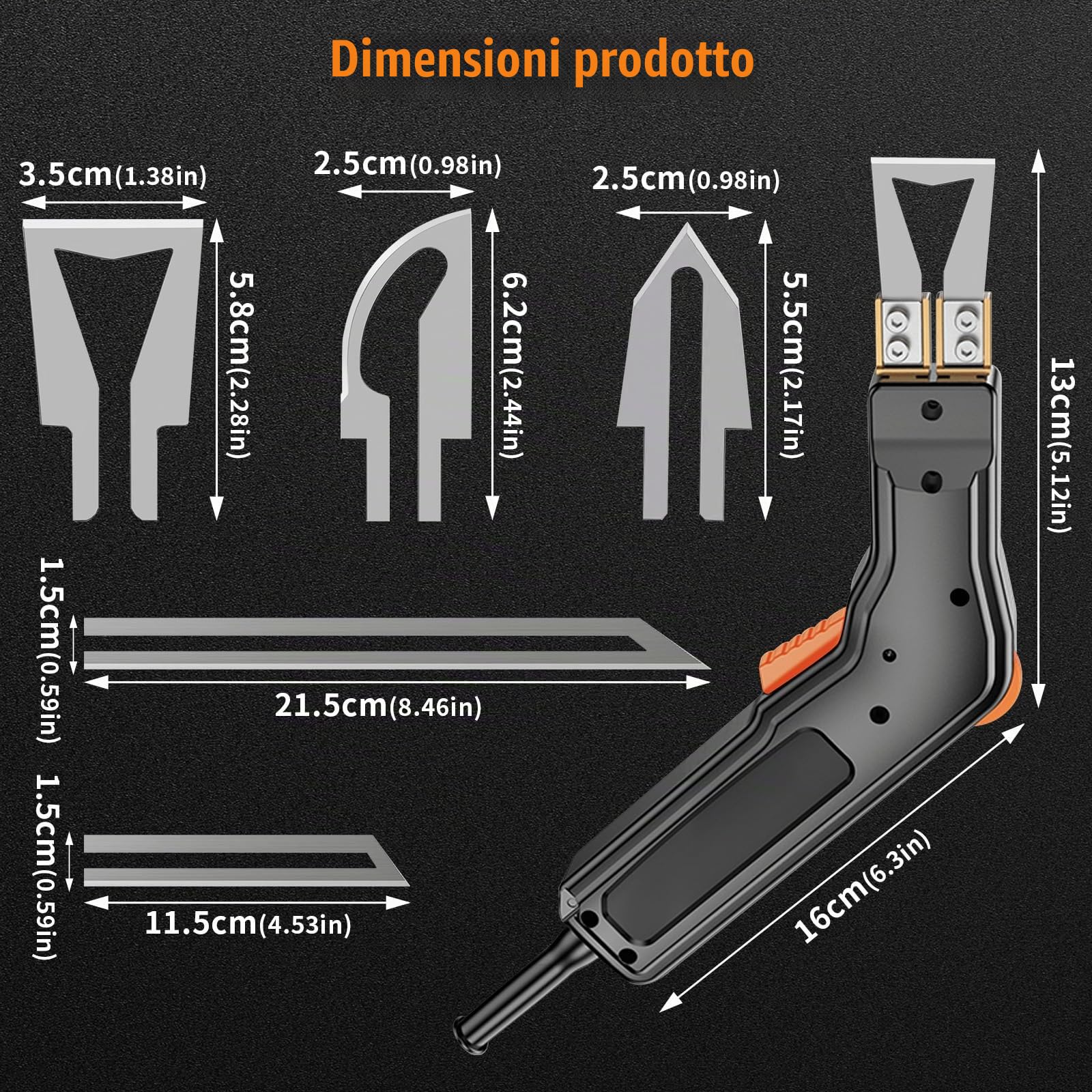 Taglierina elettrica in polistirene da 300 W con 5 lame in Nicromo, taglierina elettrica con 0-650 ℃, taglierina professionale per EPS, EPP, piastre KT, EVA, PU, gomma e tessuto