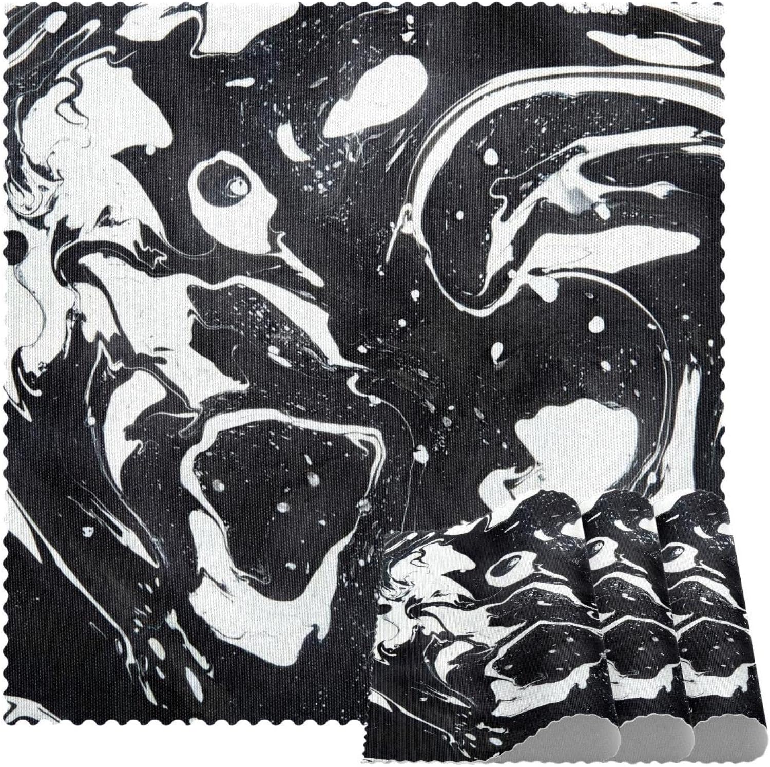 Placemats Set of 4,Dining Table Placemats,White and Black