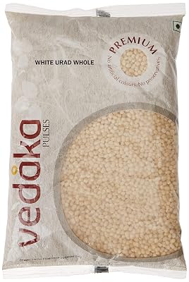 Amazon Brand - Vedaka Premium Unpolished White Urad Whole, 500 g