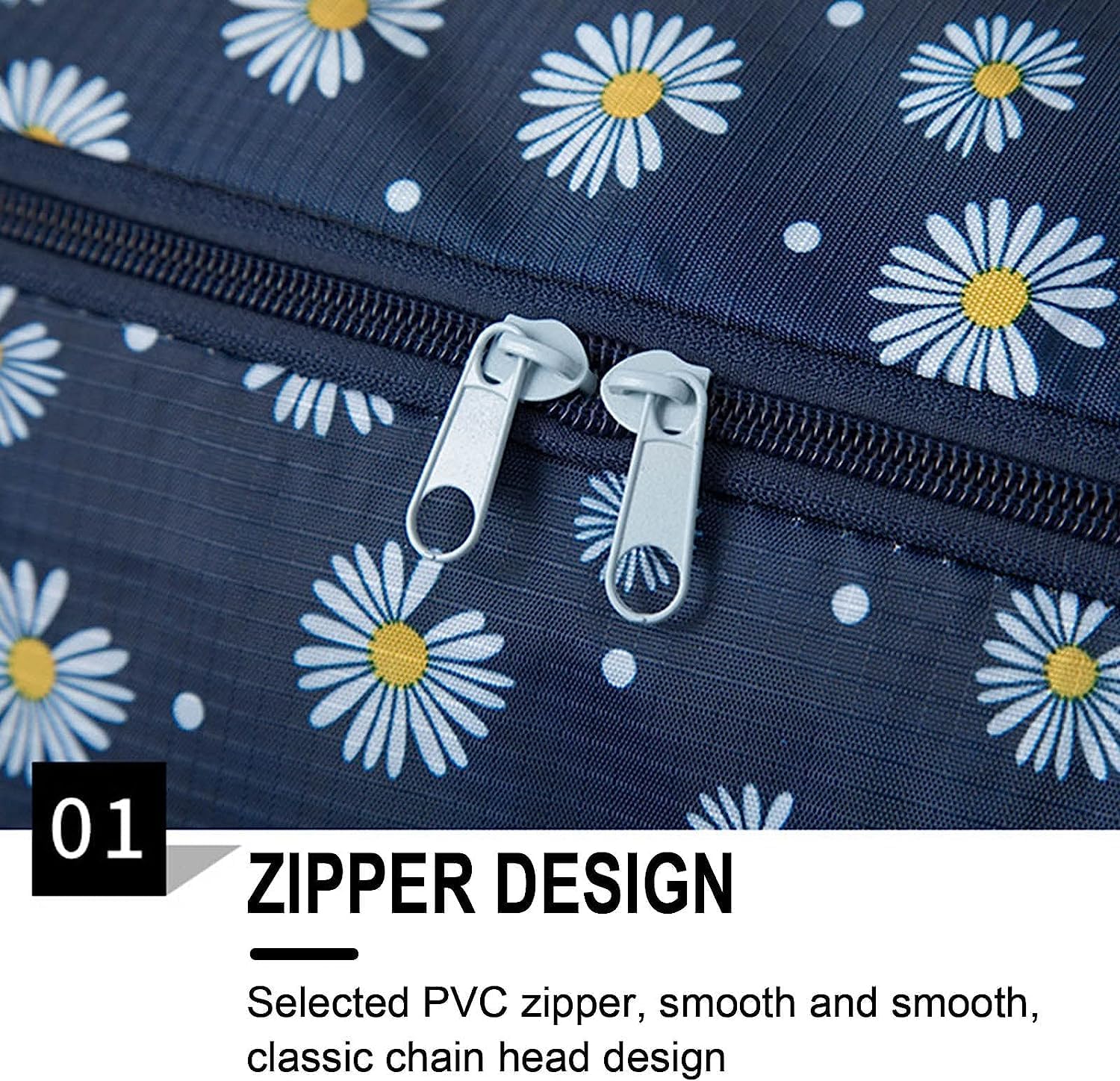 Storage Bag for Clothes Bedding Comforter Storage Bag with Reinforced Handle Closet Clothing Organizer Container with Zipper Storage Container(D,56 * 22 * 40cm)