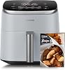 COSORI Air Fryer 9-in-1, Compact but Large 6 Qt, 5 Fast Fan Speeds with 450F for Ultra Crsipy, 95% Less Oil, 100 In-App Recipes, Roast, Bake, Dehydrate, Reheat, Broil, Proof, Light Gray