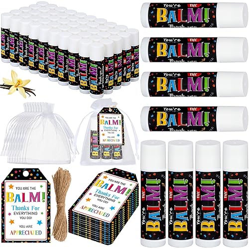 Miniatura 1 de Dunzy 50 juegos de regalos inspiradores, bálsamo labial a granel para mujeres, profesores, enfermeras, compañeros de trabajo, amigos, madre y