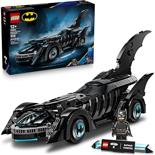LEGO DC Batman: Batman Forever Batmobile Kids Toy - Building & Learning Toy for Girls & Boys, Ages 12+ - Model Car with Minifigure Included - Gift Idea for Birthdays - 76304