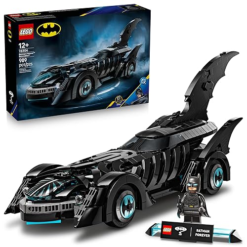 LEGO DC Batman: Batman Forever Batmobile Kids Toy - Building & Learning Toy for Girls & Boys, Ages 12+ - Model Car with Minifigure Included - Gift Idea for Birthdays - 76304