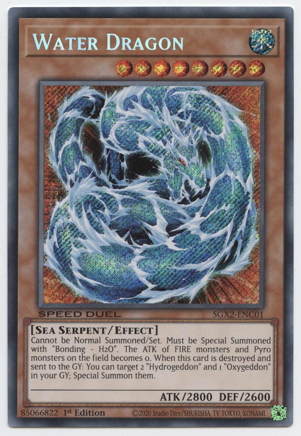 Yu-Gi-Oh! Water Dragon - SGX2-ENC01 - Secret Rare - Jamaica | Ubuy