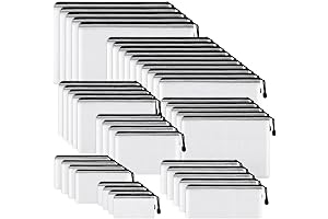 EOOUT 42-Piece Multipurpose Black Mesh Zipper Pouches