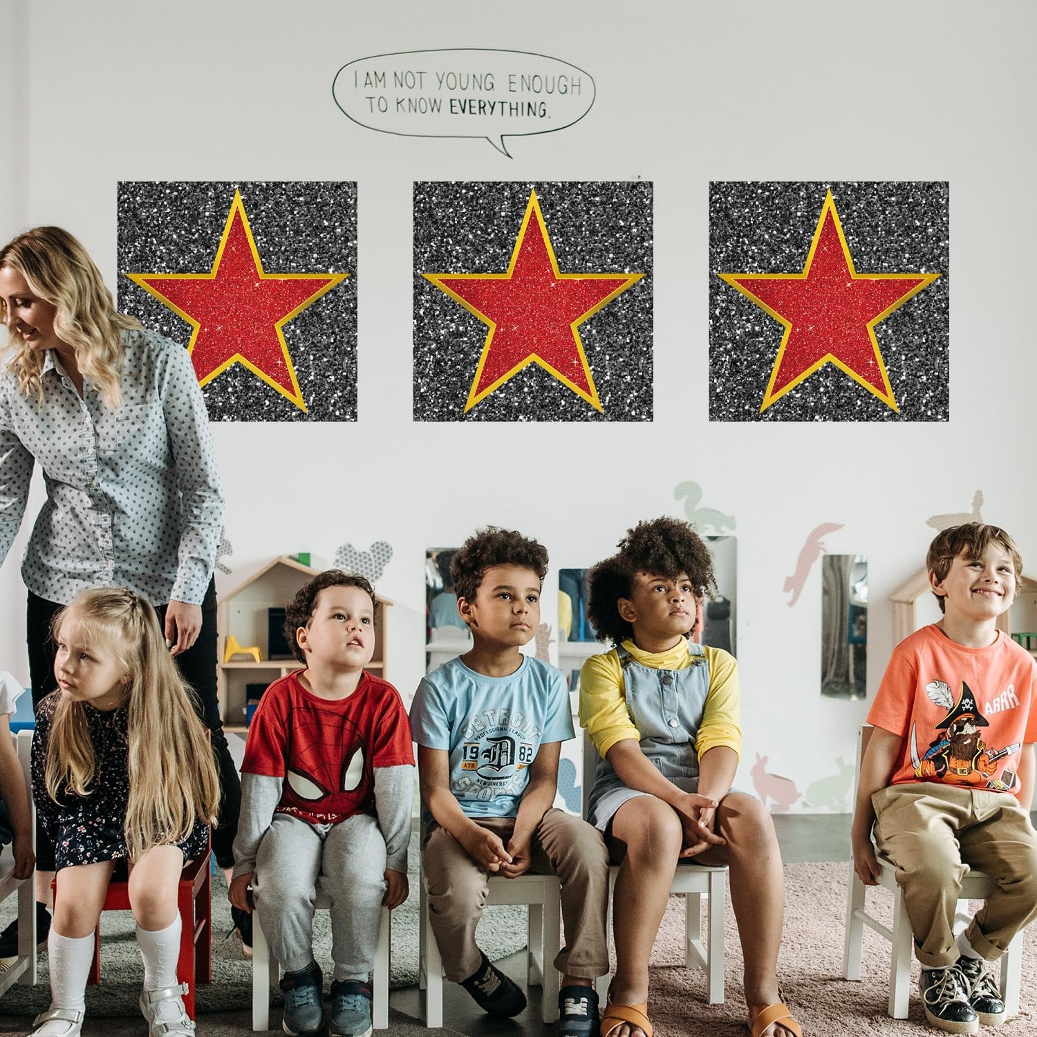 Starboling 25Pcs Movie Star Sticker Decorations,Star Movie Theme Party Decorations,Red Carpet Oscar Party Decorations,Hollywood Party Decorations（Red ） - Image 5