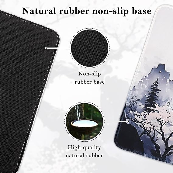 Non Slip Mouse Pad, 80 x 30cm Mouse Mat Extended | Gaming Mousepad Waterproof, Desk Mat with Rubber Base, Desk Pad Laptop for Office and Home (01- Plum Mouse Pad)