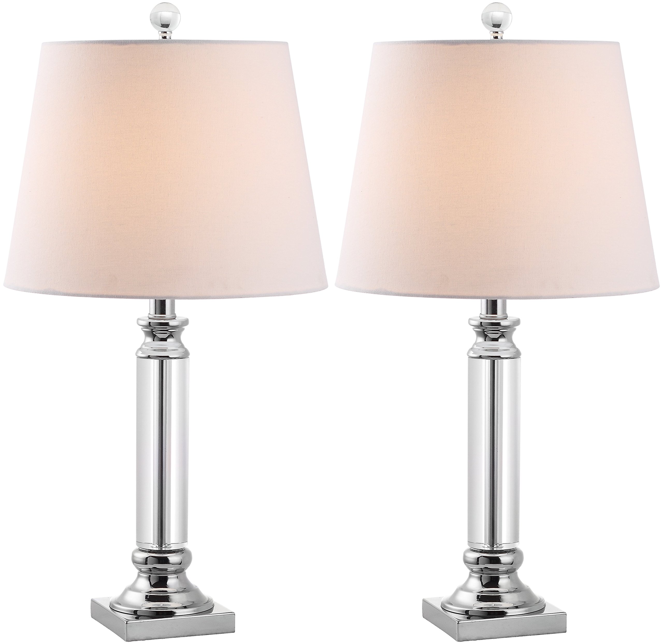 SAFAVIEH Modern Glass Table Lamps - Set of 2, in Clear