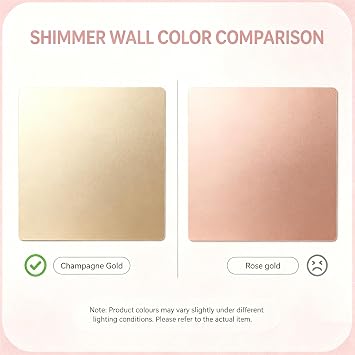 Champagne Gold Shimmer Wall Backdrop, 30cm×30cm×24 Pcs Square Sequin Panels