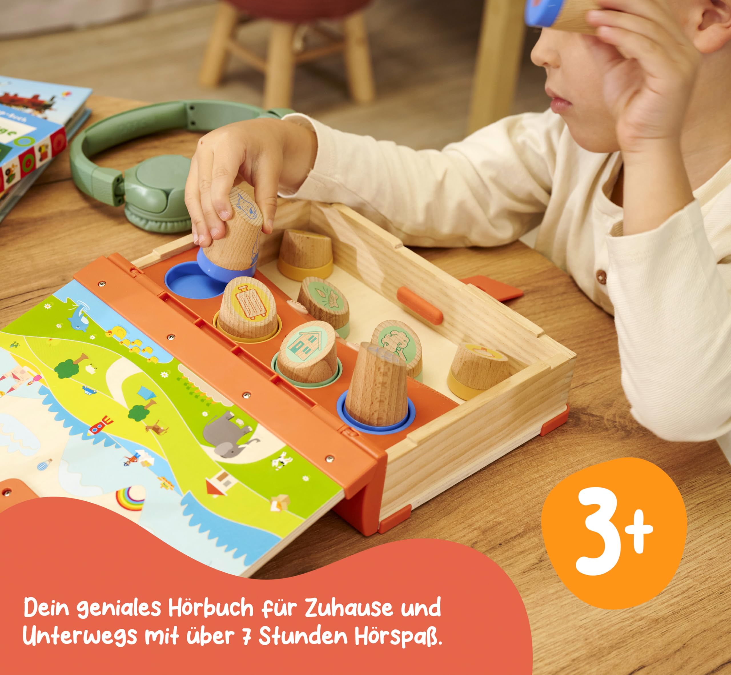 Eichhorn - LiLUMi - Dein interaktives Hörbuch, 108 Geschichten zum selbst bestimmen, ohne Internet/Download, aus Holz, mit Akku, ab 3 Jahren