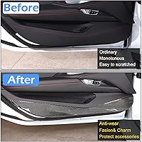 Vista 2 de Kit antipatadas de fibra de carbono real 3D suave para moldura de panel de puerta interior de automóvil, compatible con Corvette C8 Stingray Z06 Z51