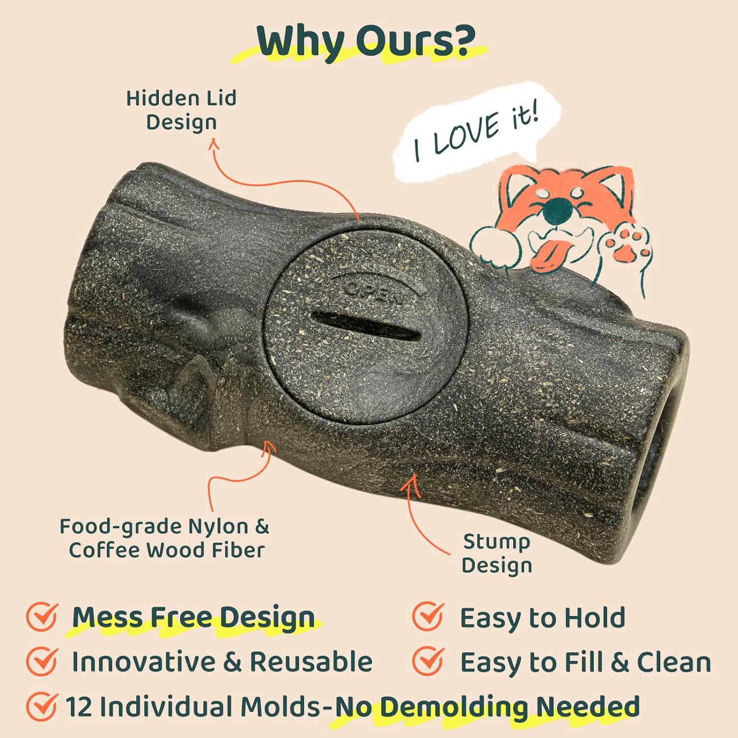 2 Pack Interactive Dog Toys for Aggressive Chewers, Long-Lasting Frozen Dogs Treat Holder to Keep Them Busy, Indestructible Dog Enrichment Toys - Reduce Anxiety, Safe for Large and XL Breed