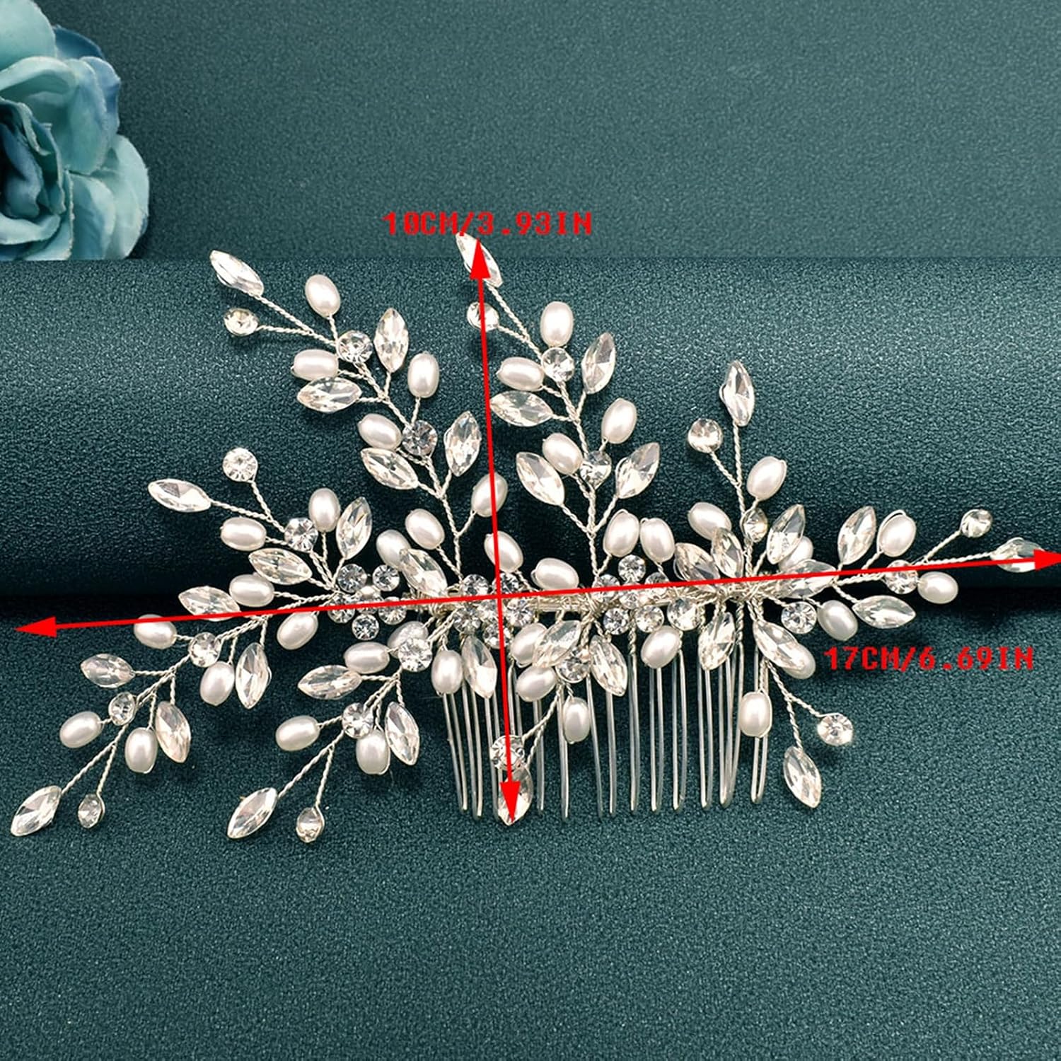 Bride Headpiece, Bridal Hair accessories, Elegant Wedding Hair Pieces for Brides(Silver)