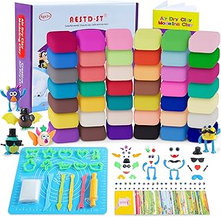 Air Dry Clay Kit, 42 Corlors Modelling Clay for Kids, Safe & Non-Toxic Ultra Light DIY Model Magic Clay, Molding Clay with Sculpting Tools,Arts and Crafts Kits for Kids Boys Girls Toys.