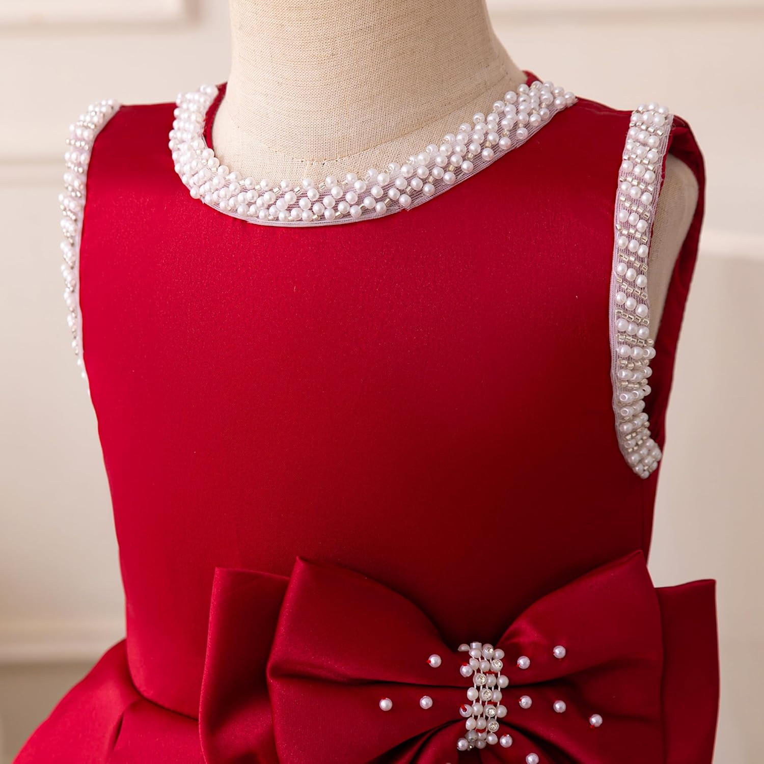 Little Girl Formal Dress Kids Wedding Satin Pageant Princess Birthday Party Ball Gown