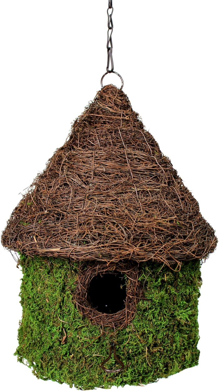 SuperMoss (56013) Bungalow Birdhouse with Chain, 11 by 15-Inch, Fresh Green