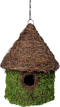 SuperMoss 56013 Bungalow Birdhouse with Chain, 11 by 15-Inch, Fresh Green
