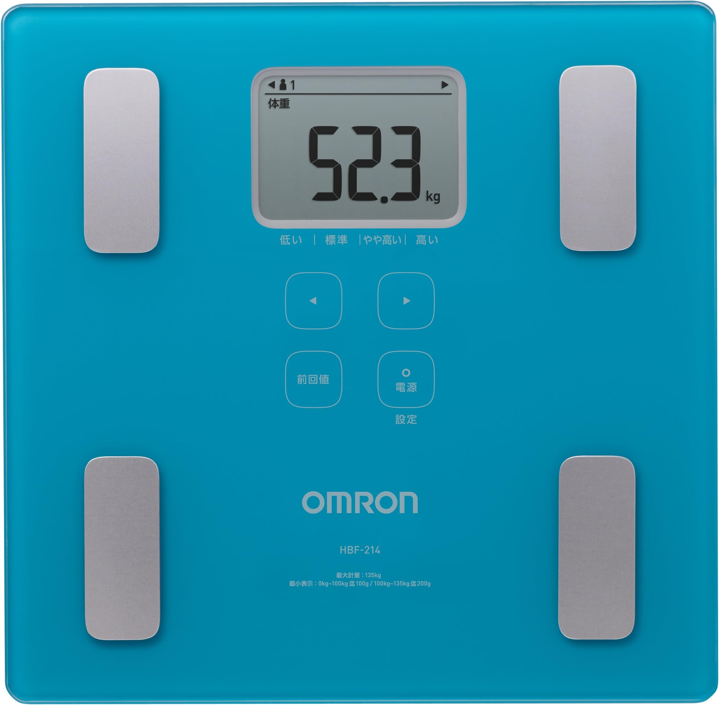 Omronbody weight, composition meter scan blue HBF-214-B