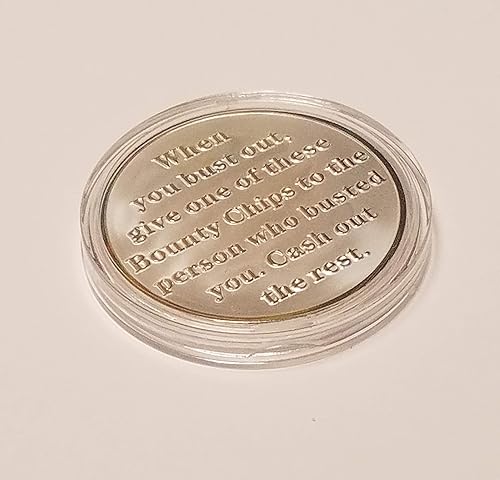 Miniatura 6 de 10 fichas de póquer de recompensas recubiertas plateadas para torneos de recompensas/protector de tarjeta