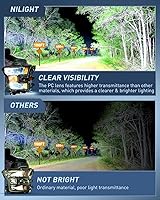 Vista 3 de Nilight Conjunto de faros delanteros compatible con Ford F-150 2015 2016 2017 de repuesto, carcasa negra, reflector ámbar, lente transparente