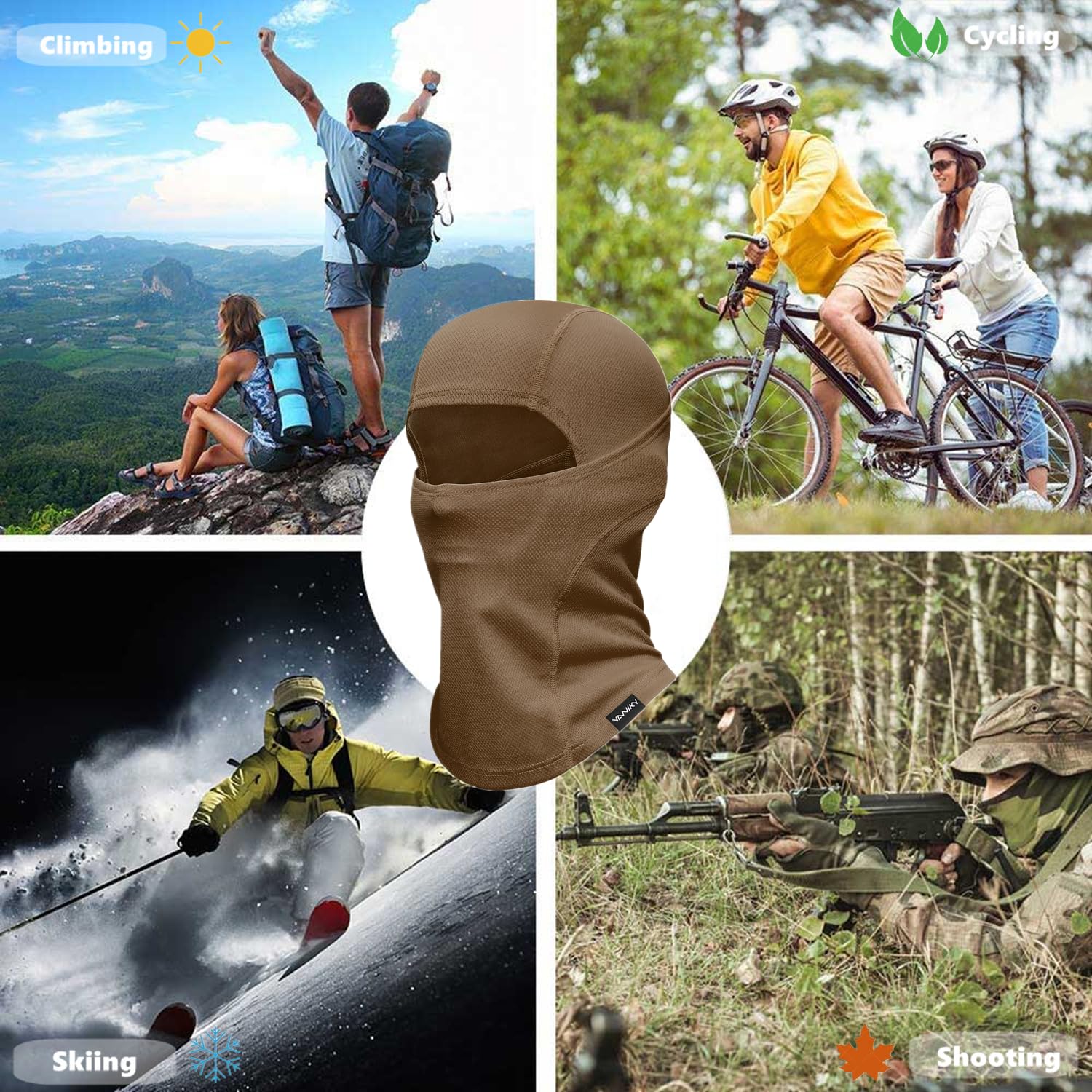 YANIKY Oddychająca kominiarka, ochrona przed promieniowaniem UV, kominiarka, dla mężczyzn i kobiet, do jazdy na motocyklu, rowerze, sportów na świeżym powietrzu
