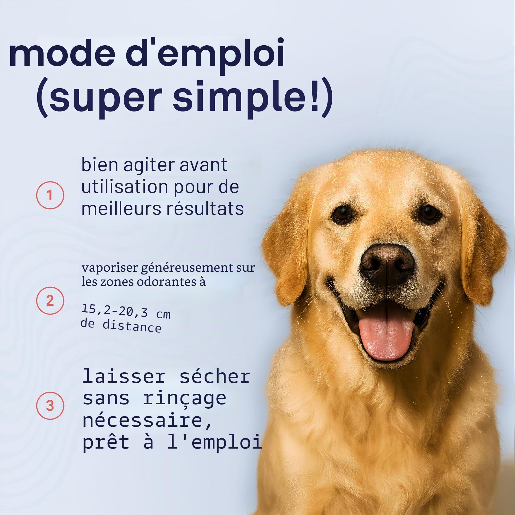 Petpost | Spray désodorisant pour Chiens et Chats - Désodorisant naturellement Efficace et Anti-Mauvaises odeurs - À pulvériser sur Votre Animal ou dans la Maison