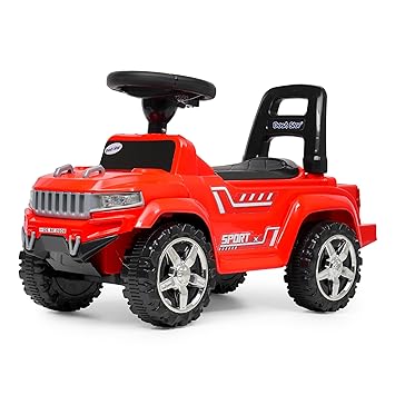 JoyRide Joyride X-Sport Rider 4x4 Ride on Jeep for Kids with Music & Horn Steering with Backrest Jeep Non Battery Operated Ride On (RED)