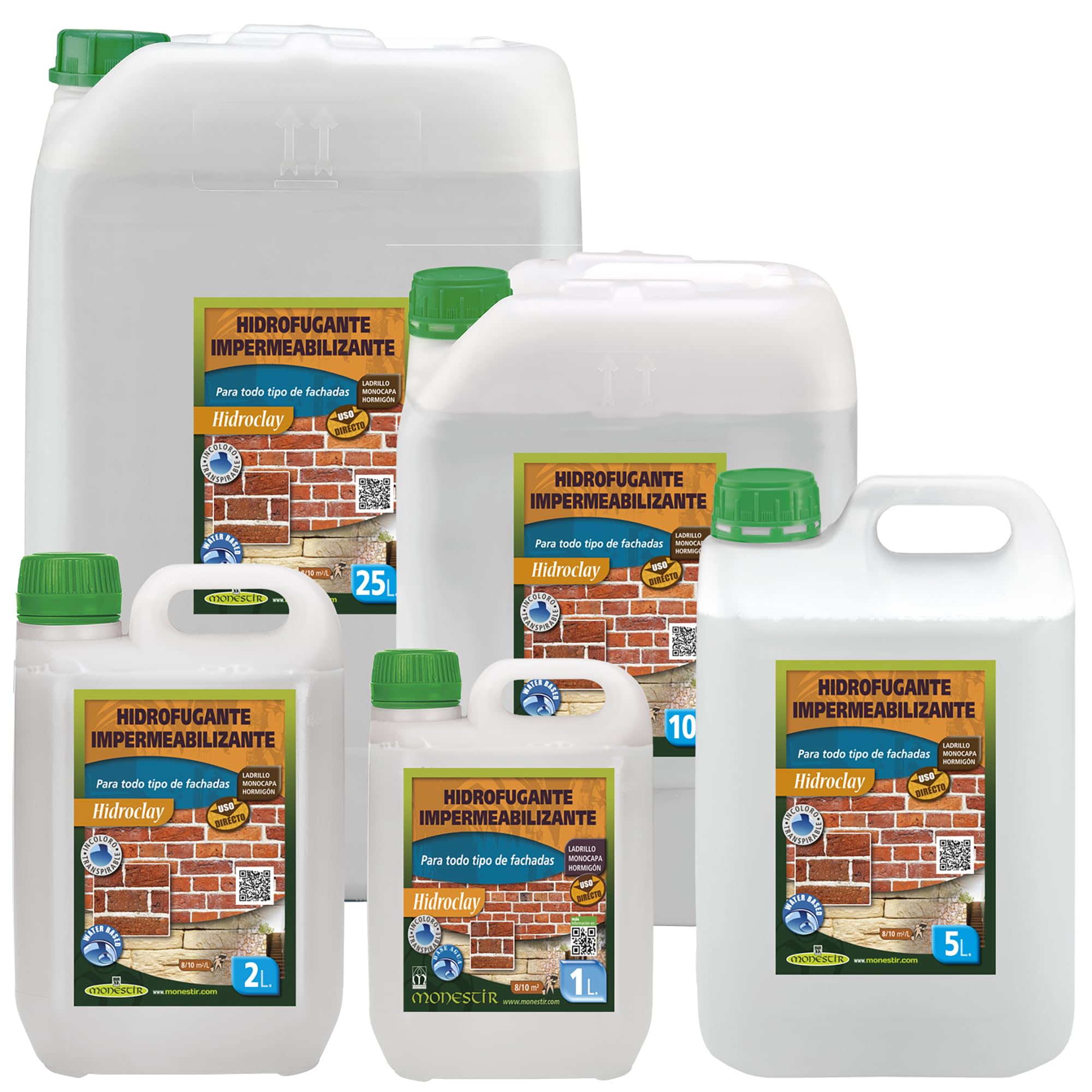 MONESTIR Hidroclay, Hidrofugante Impermeabilizante de Fachadas, 10L